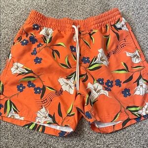 Vans floral swim trunks small